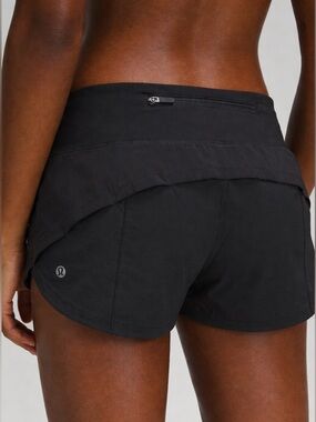 LULULEMON Speed Up Low-Rise Lined 2.5” Black Running Shorts 10